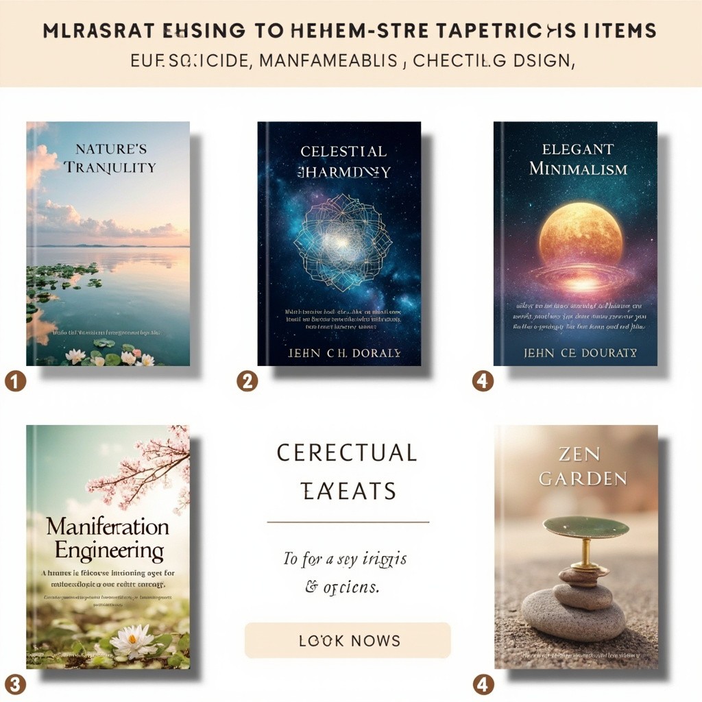 Four Elegant e-Book Covers on Manifestation Engineering