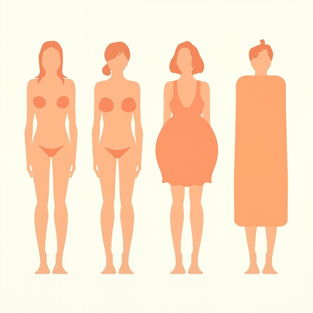 Four Illustrations of Different Body Types