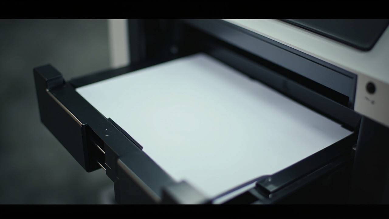Freshly Printed White Poster in Artistic Frame