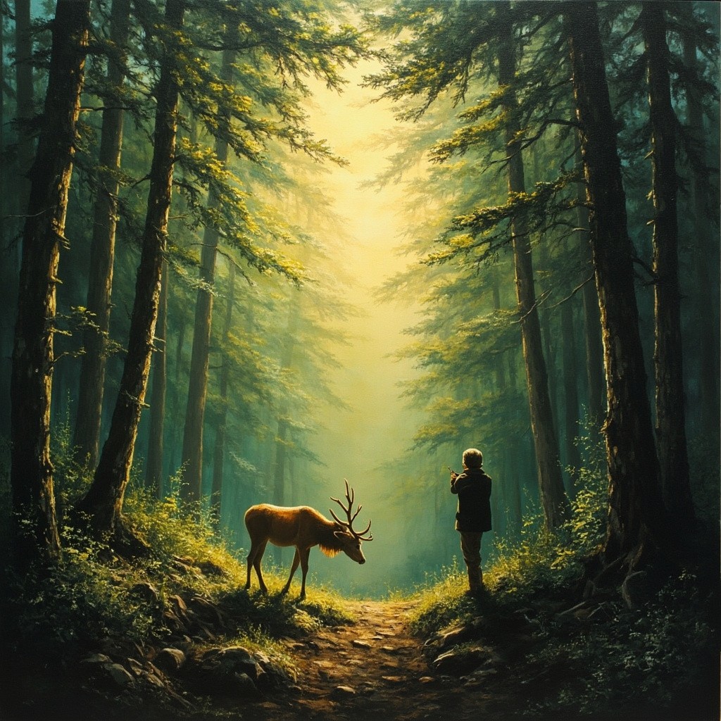 Gazing Upwards at the Hopeful Forest