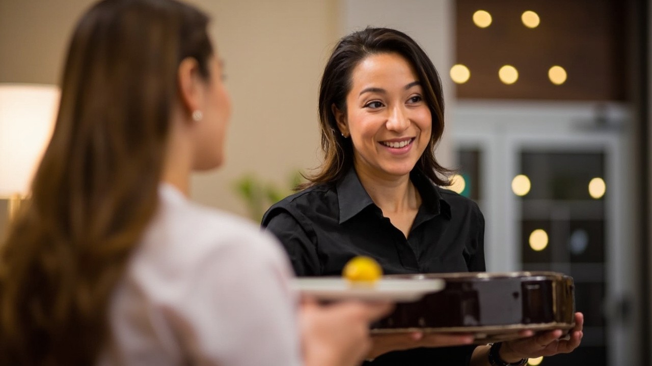 Hotel Agent Explaining Grocery Delivery Service