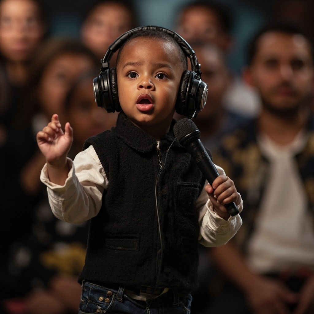 Ibrahim Traoré's Baby Giving Speech to Crowd
