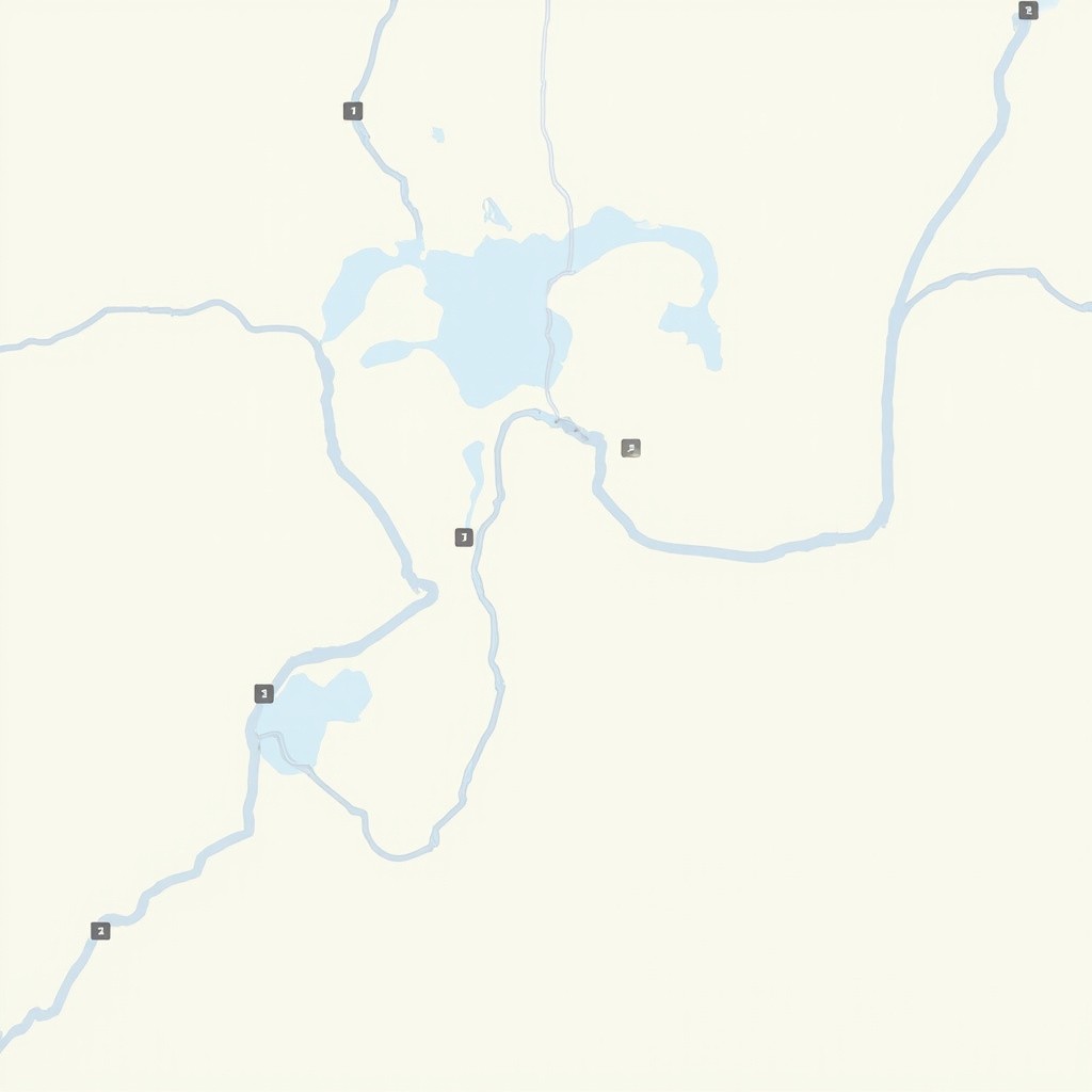 Illustration of a Roadmap with Four Places