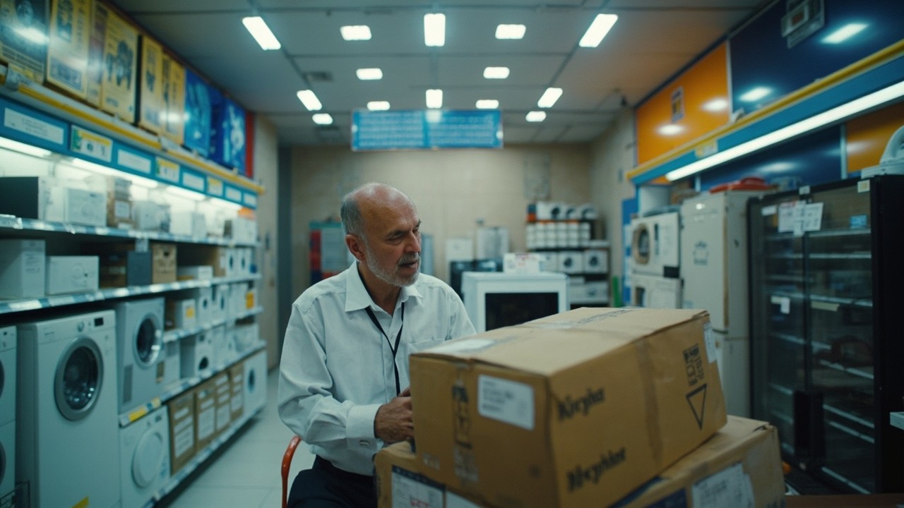 Indian Distributor Dispatching Goods at Appliance Shop