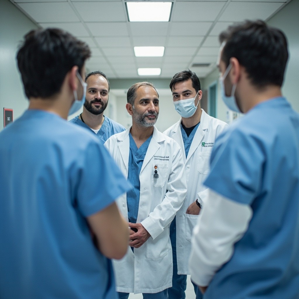 Indian Doctors Standing Together in Healthcare