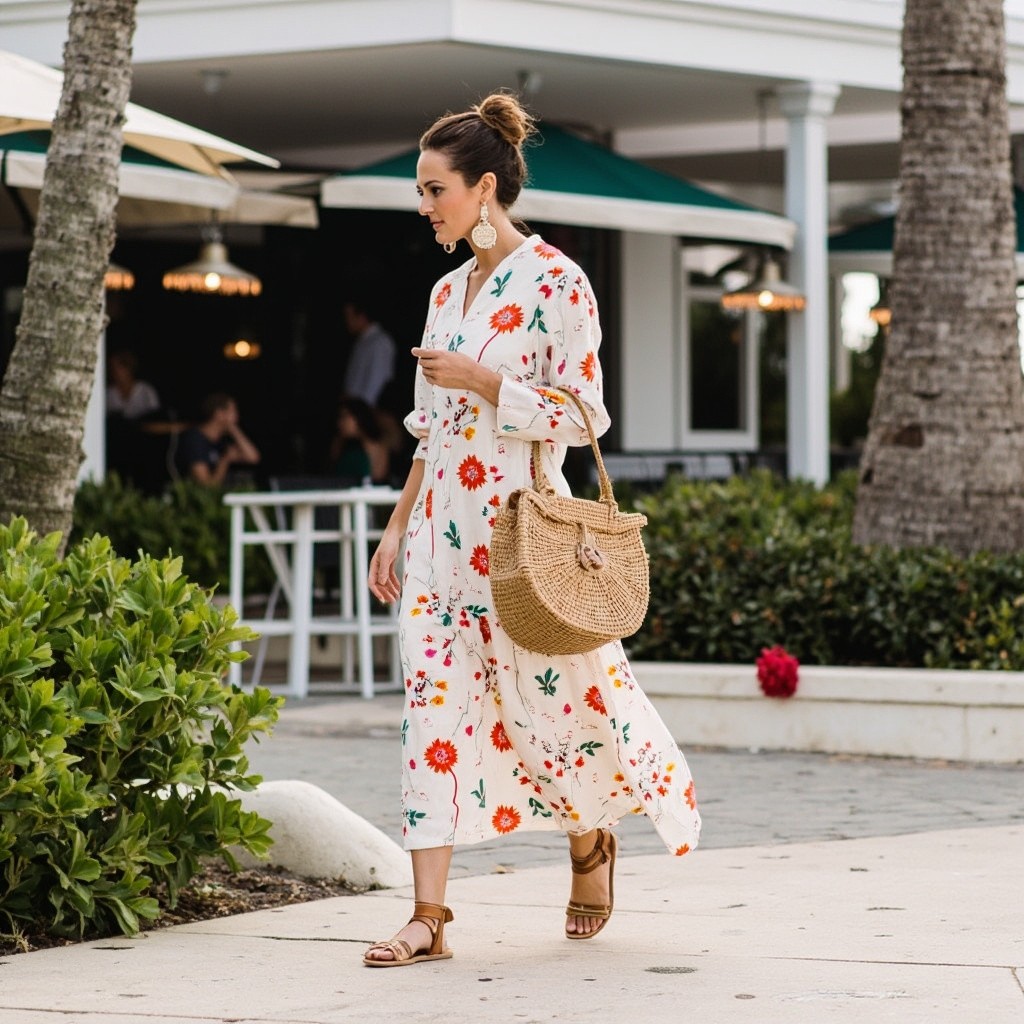 Influencer Strolls by Beachside Hamptons Restaurant