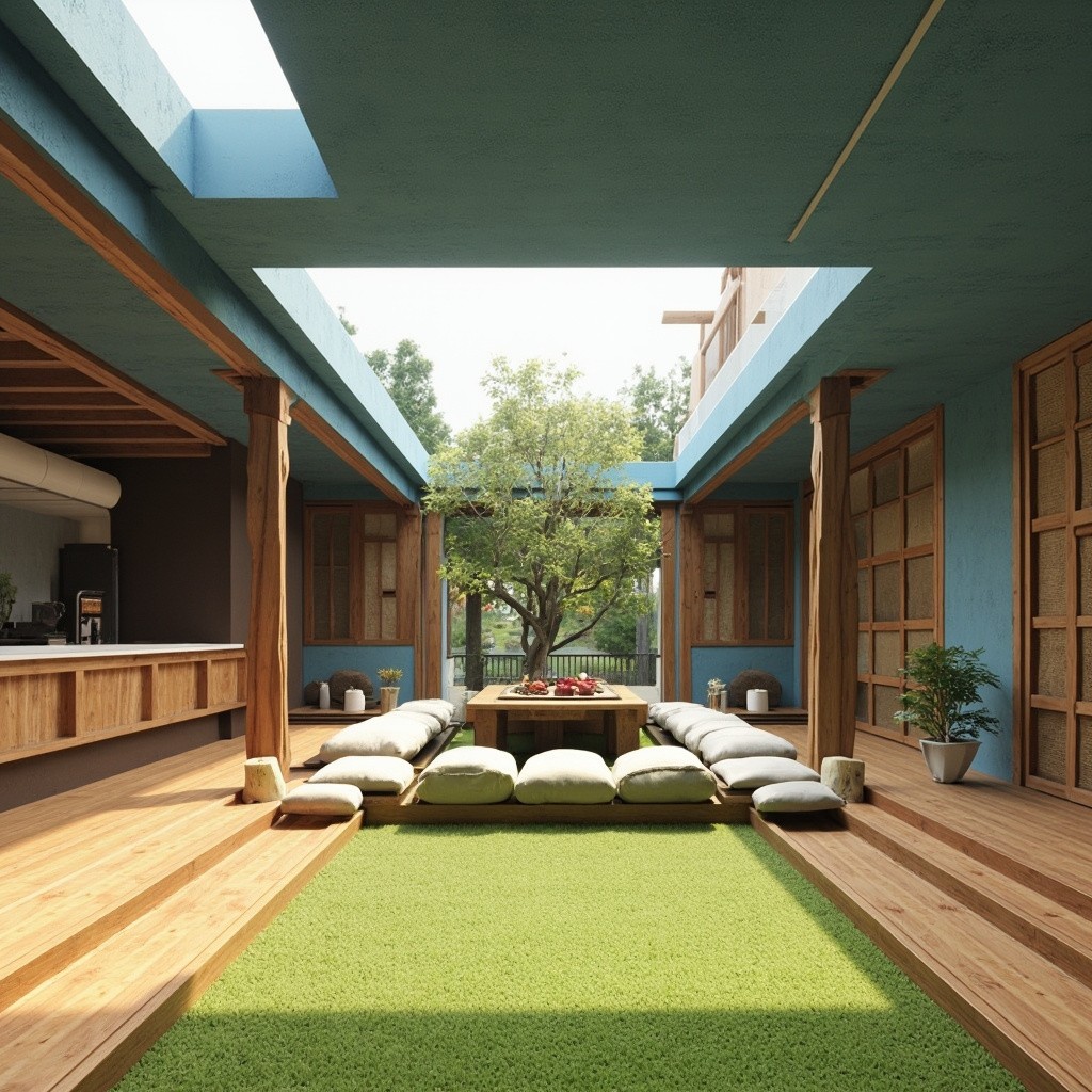 Japandi-Style House Interior with Minimalist Wood Furnishings