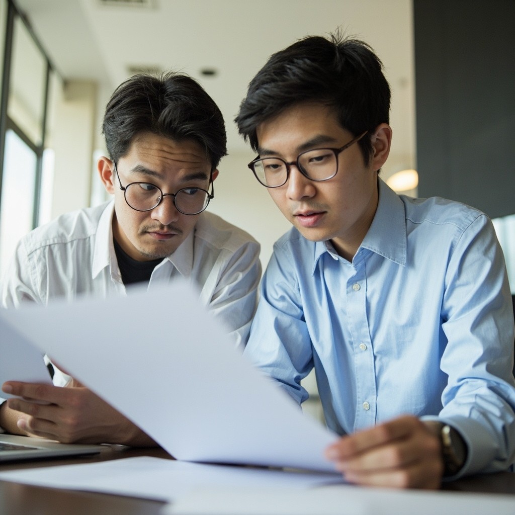 Japanese Consultant and Client in a Meeting