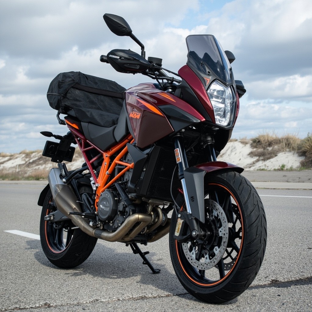 KTM Motorcycle on the Road for Cover