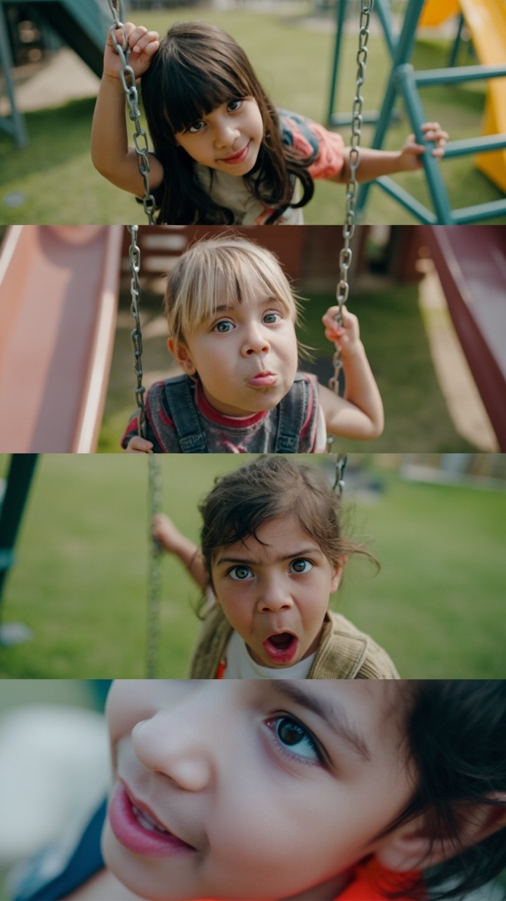 Kids Playing on Playgrounds at a Safe School