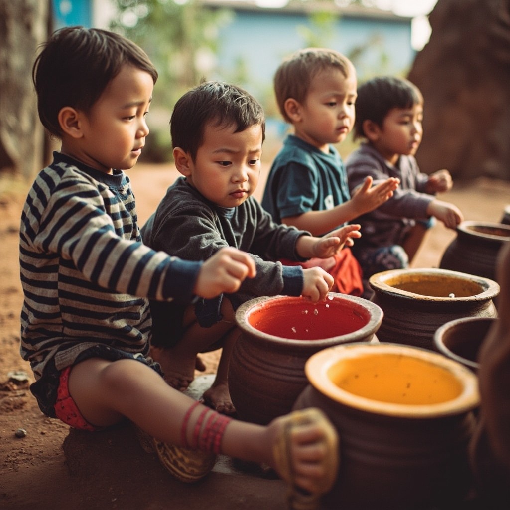 Kids Playing with Pots and Pans