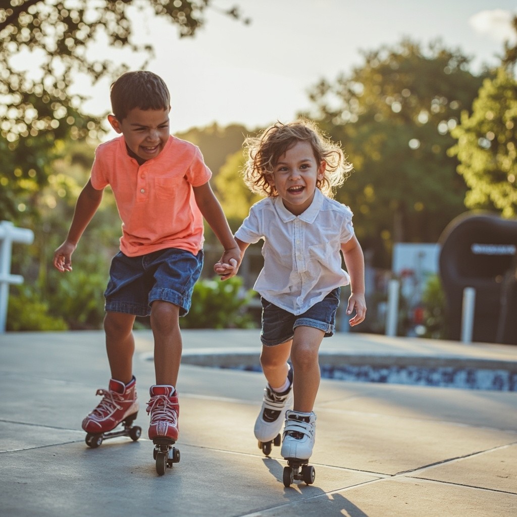 Kids on Roller Skates