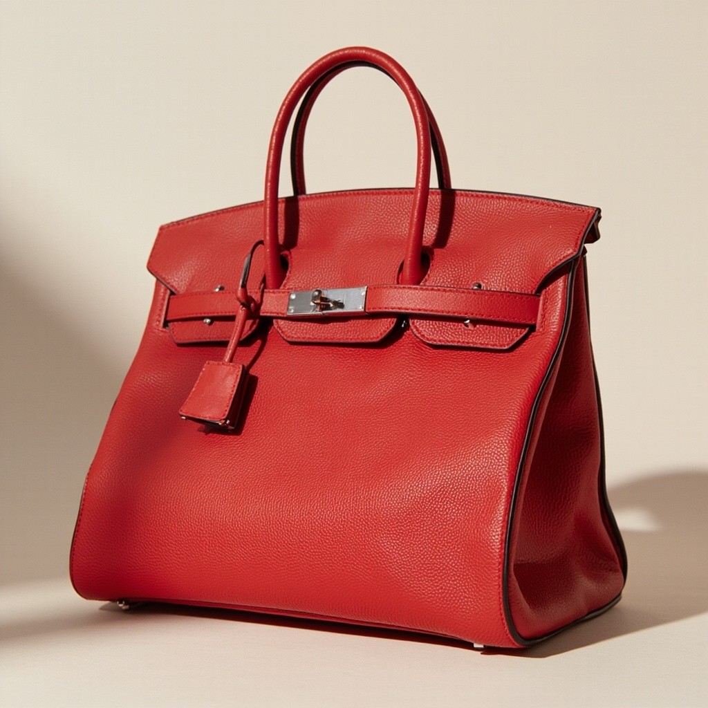 Labubu Sitting on a Birkin Bag