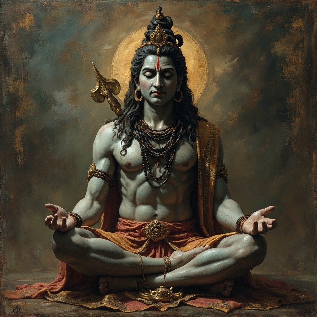 Lord Shiva in Deep Meditation