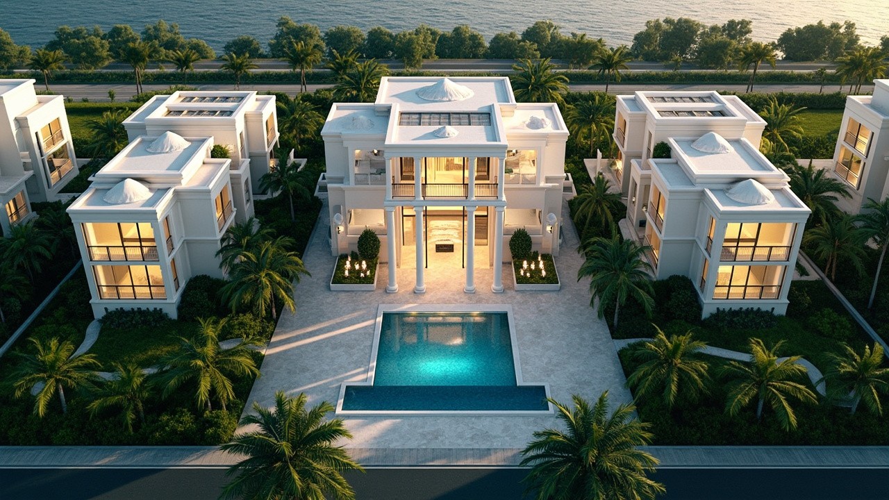 Luxurious Neoclassical Villa Compound with Landscape Corridors
