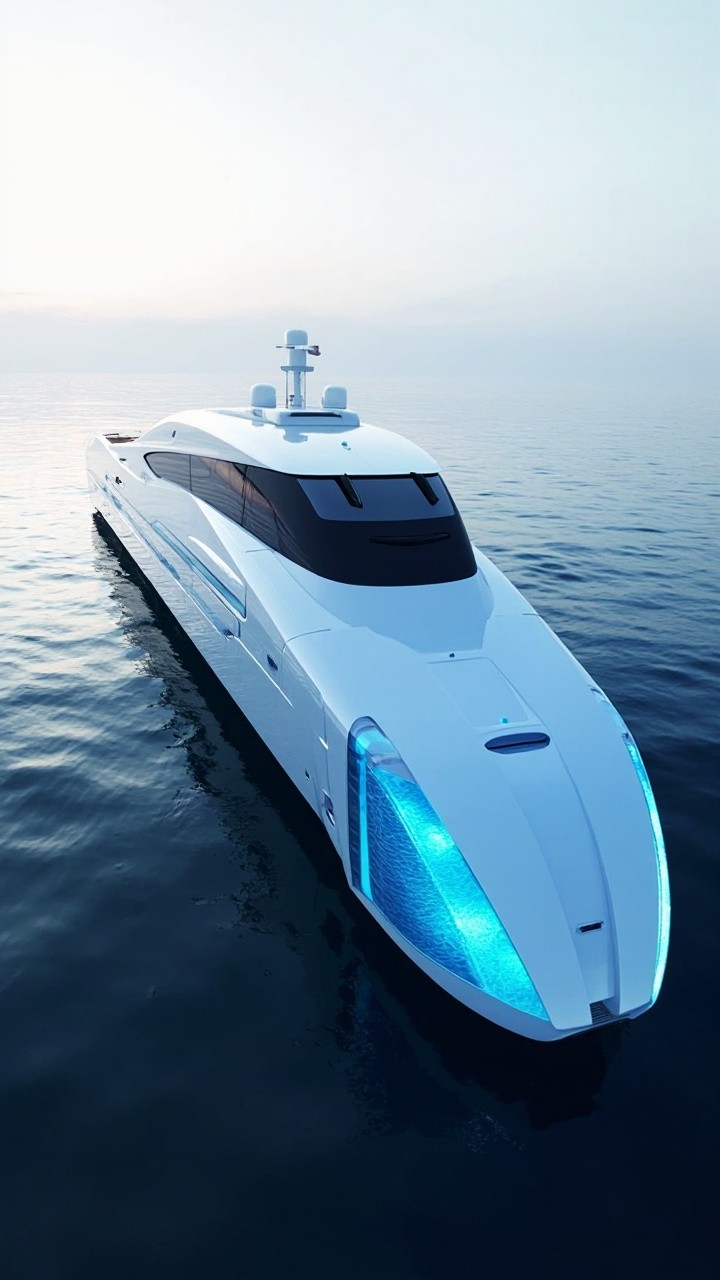 Luxurious White Yacht Making Private Sea Deliveries