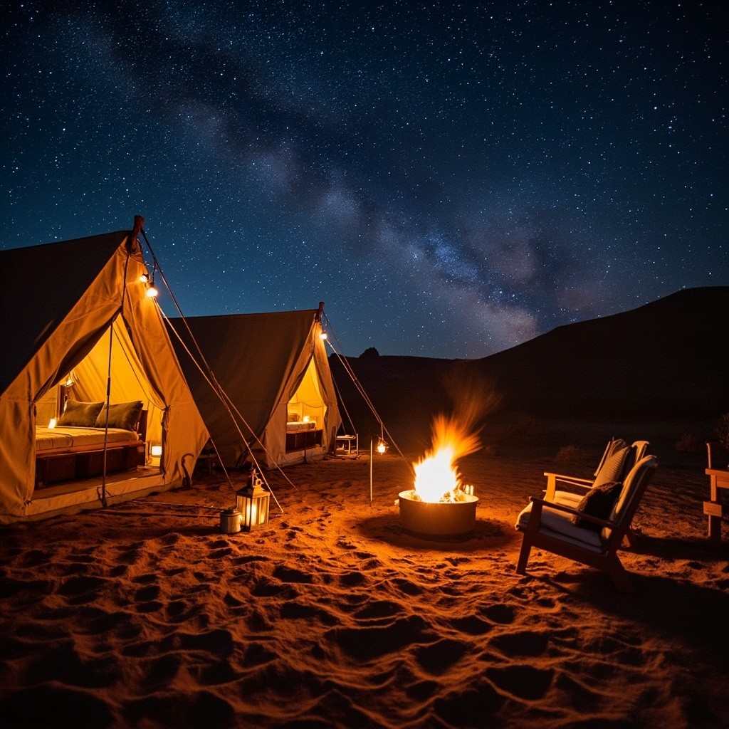 Luxury Desert Glamping Under the Star-filled Sky