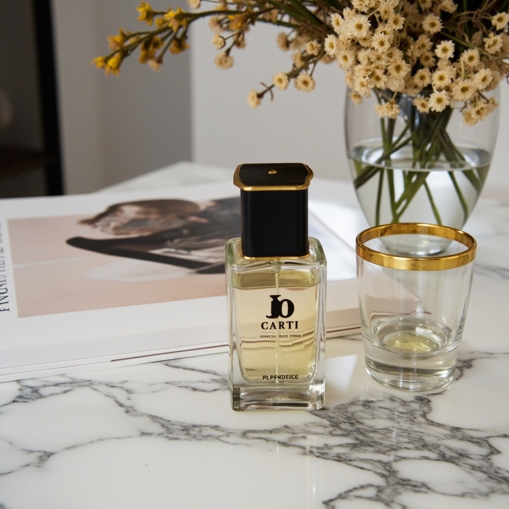 Luxury Items Displayed on a Marble Table