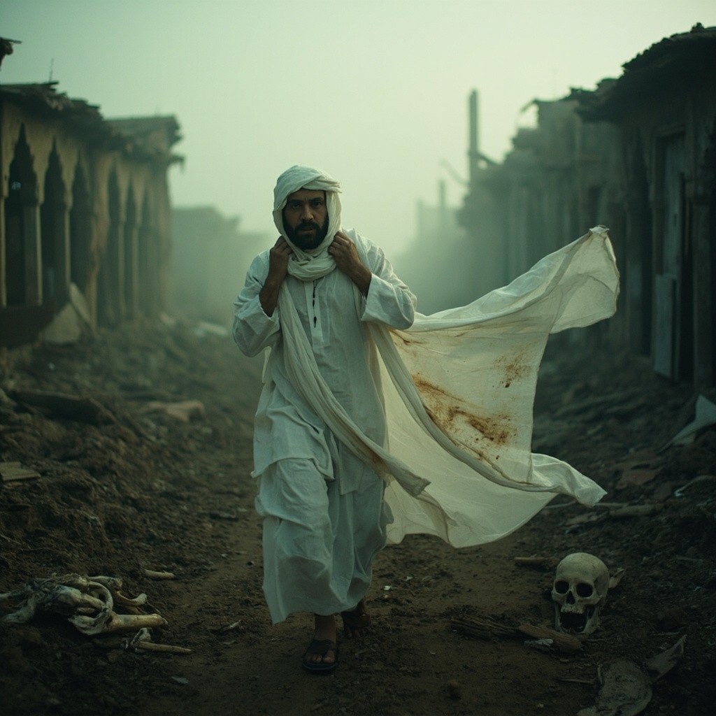 Man Discovers Haunting Presence in Ruined Village