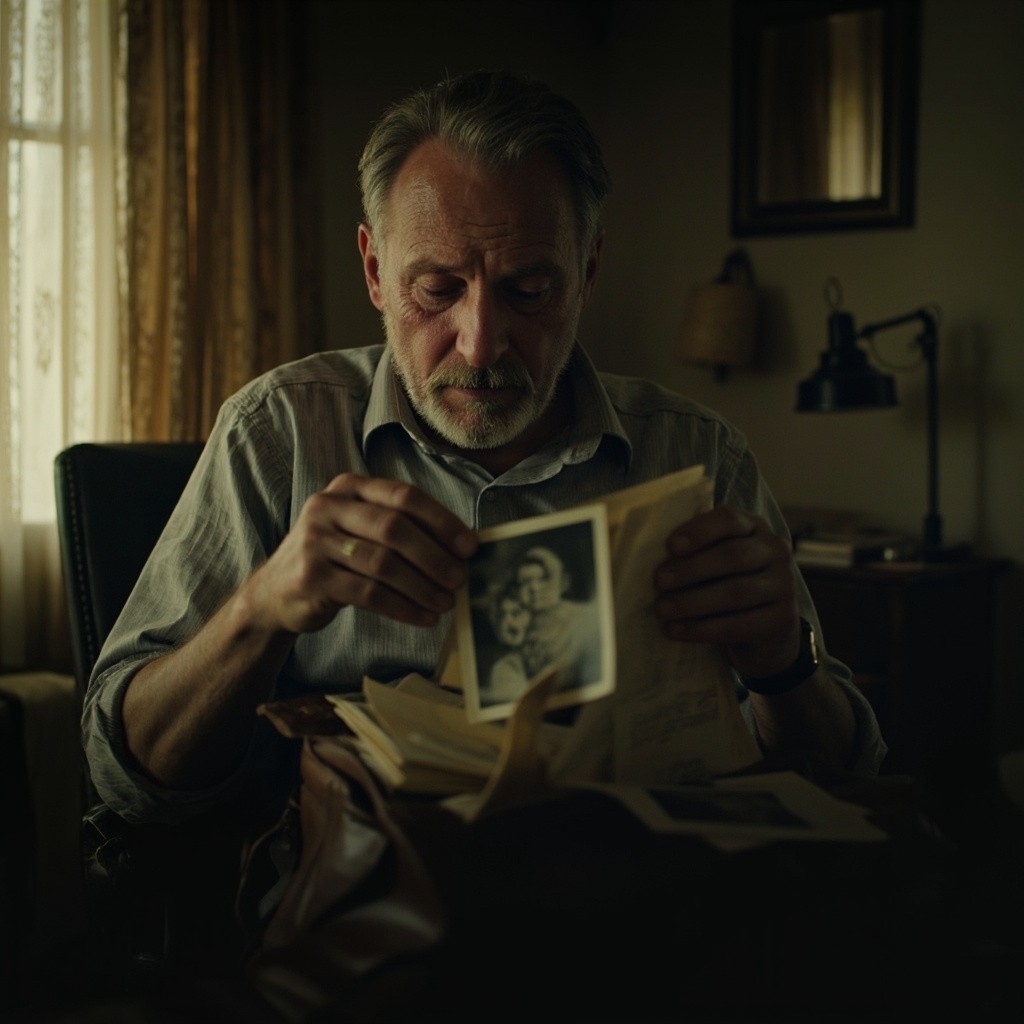 Man Reminiscing Past Love in Cozy Room