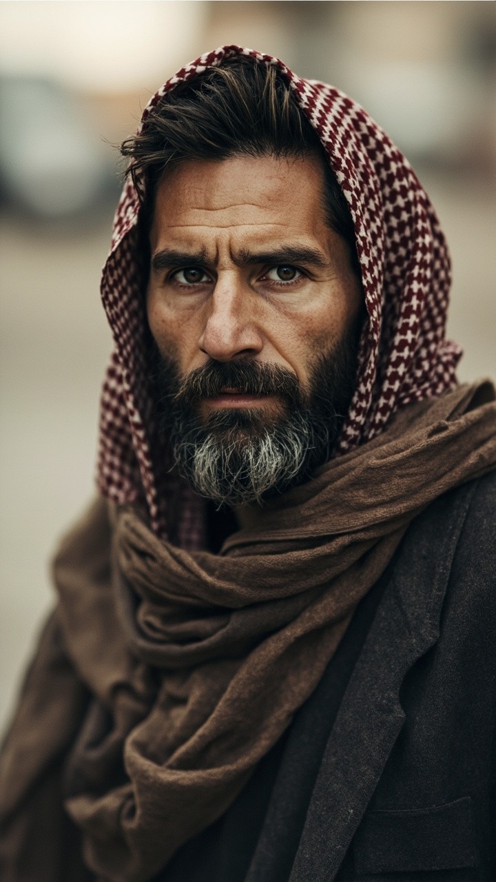 Messi as a homeless man in Saudi Arabia