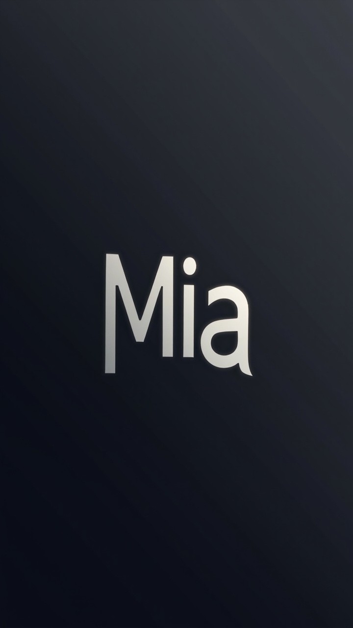 Mia's Sleek, Minimalistic 3D Modern Logo