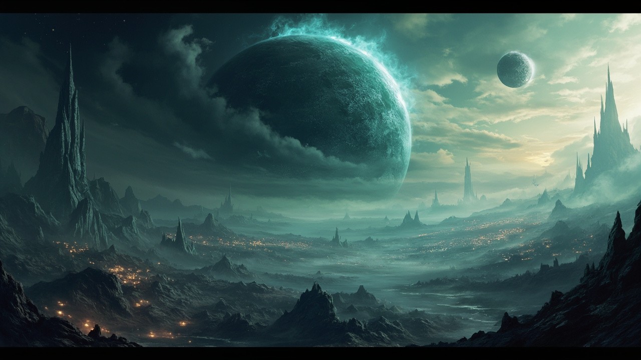 Monster City Landscape on Alien Planet