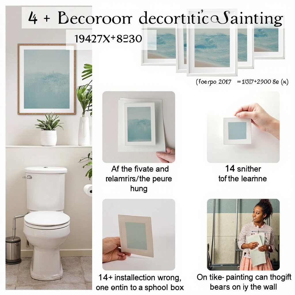 North American Bathroom Decorative Paintings Display