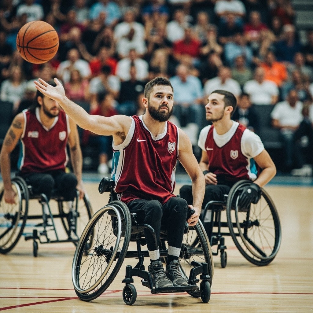 Playing Basketball in Wheelchairs