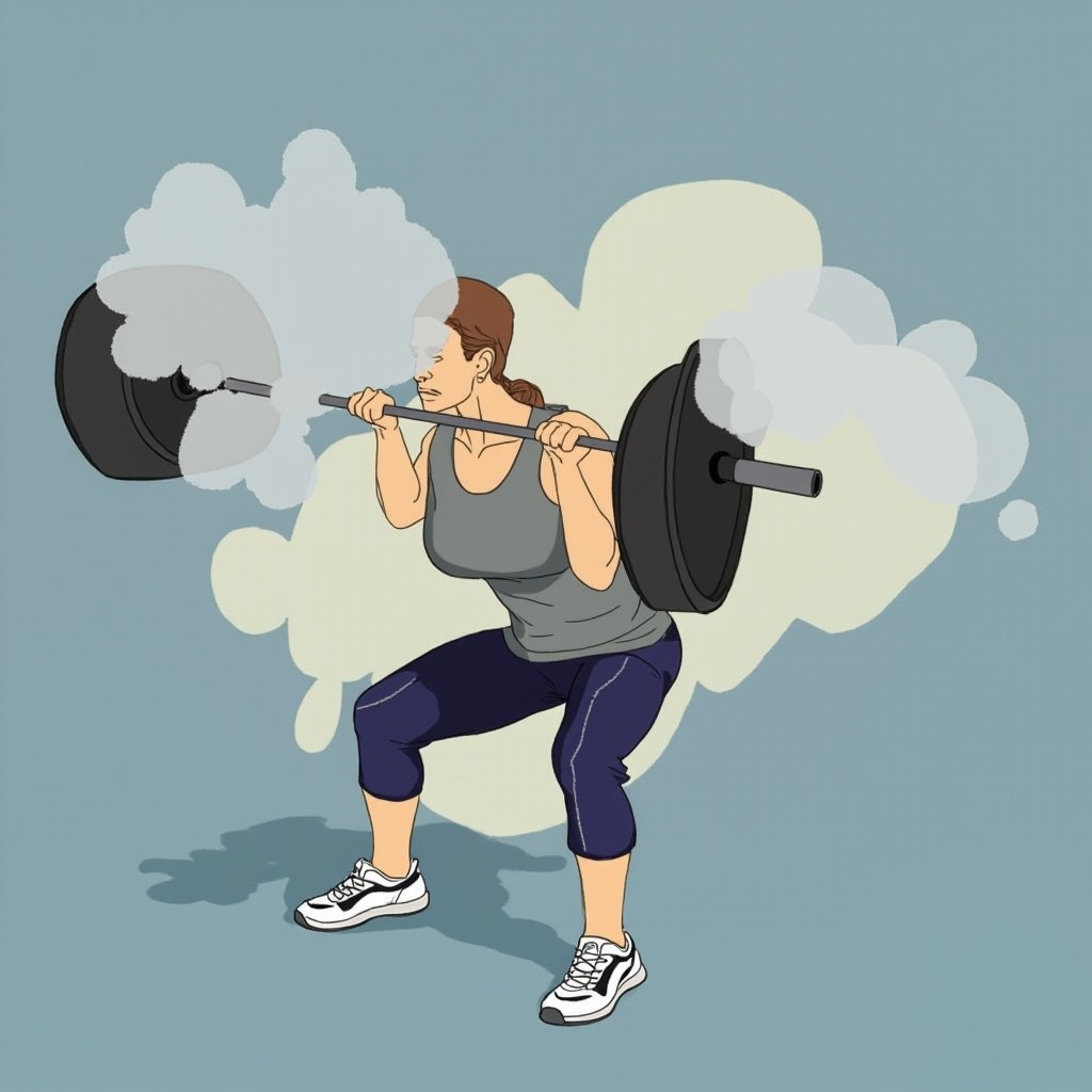 Preparing to Squat with a Barbell