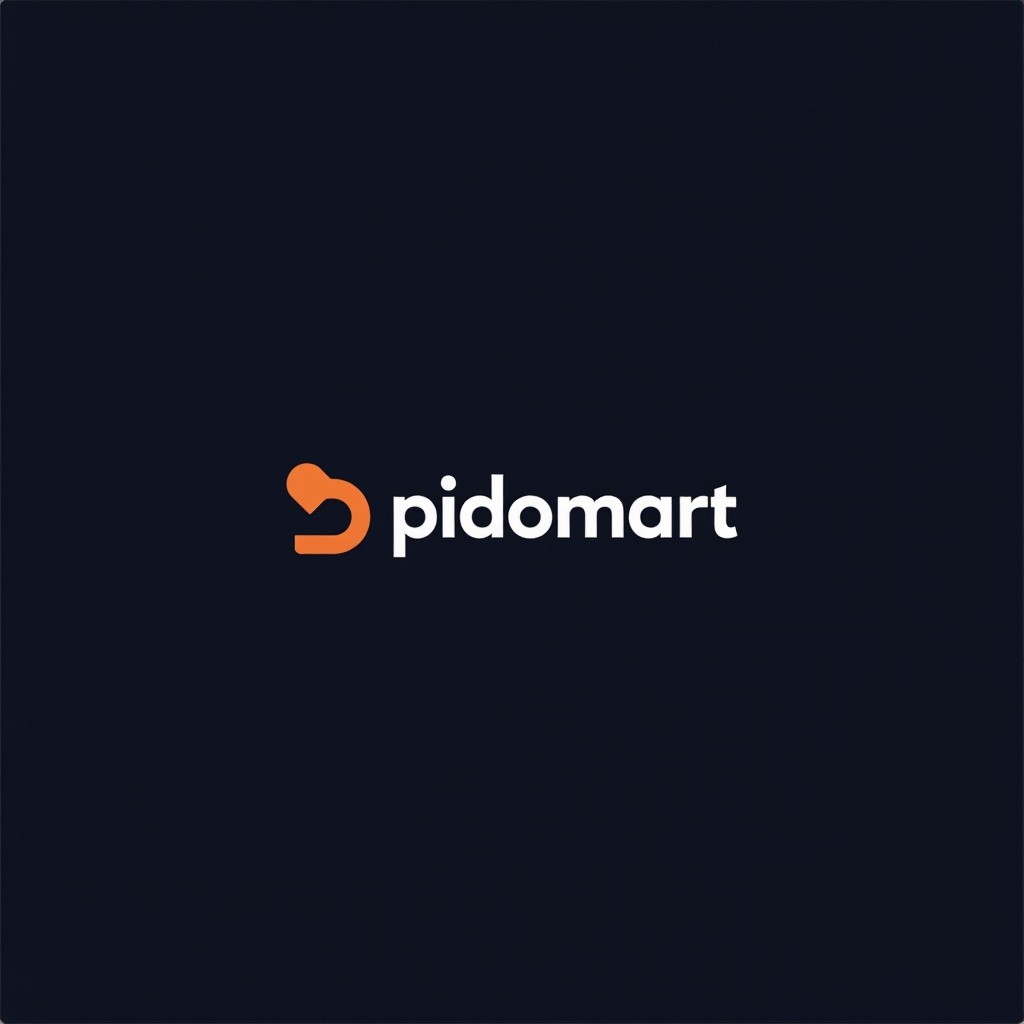 Professional Orange Logo for Pidomart.com Marketplace