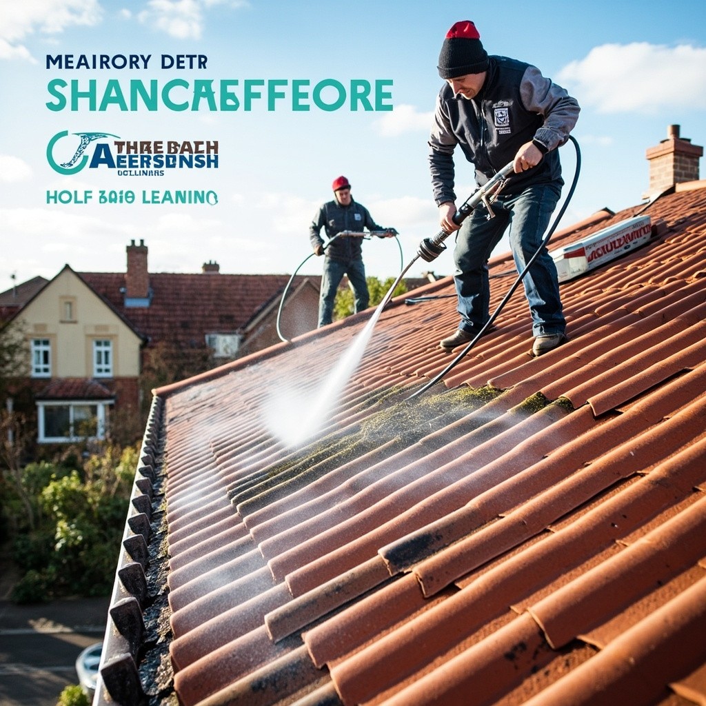 Professional Roof Cleaning in Suburban UK Neighborhood