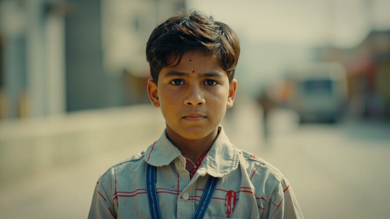 Raju, a 12-Year-Old Boy in School Uniform