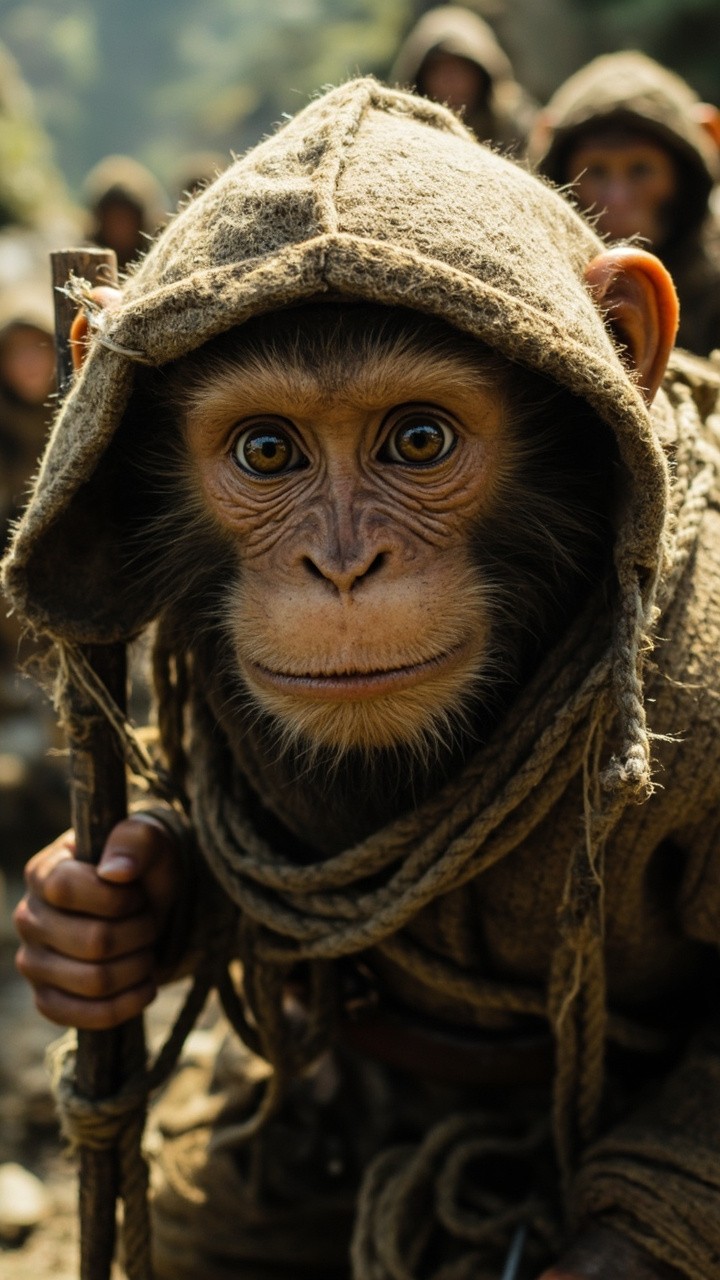 Rivo, the Large Monkey Shepherd in Daylight