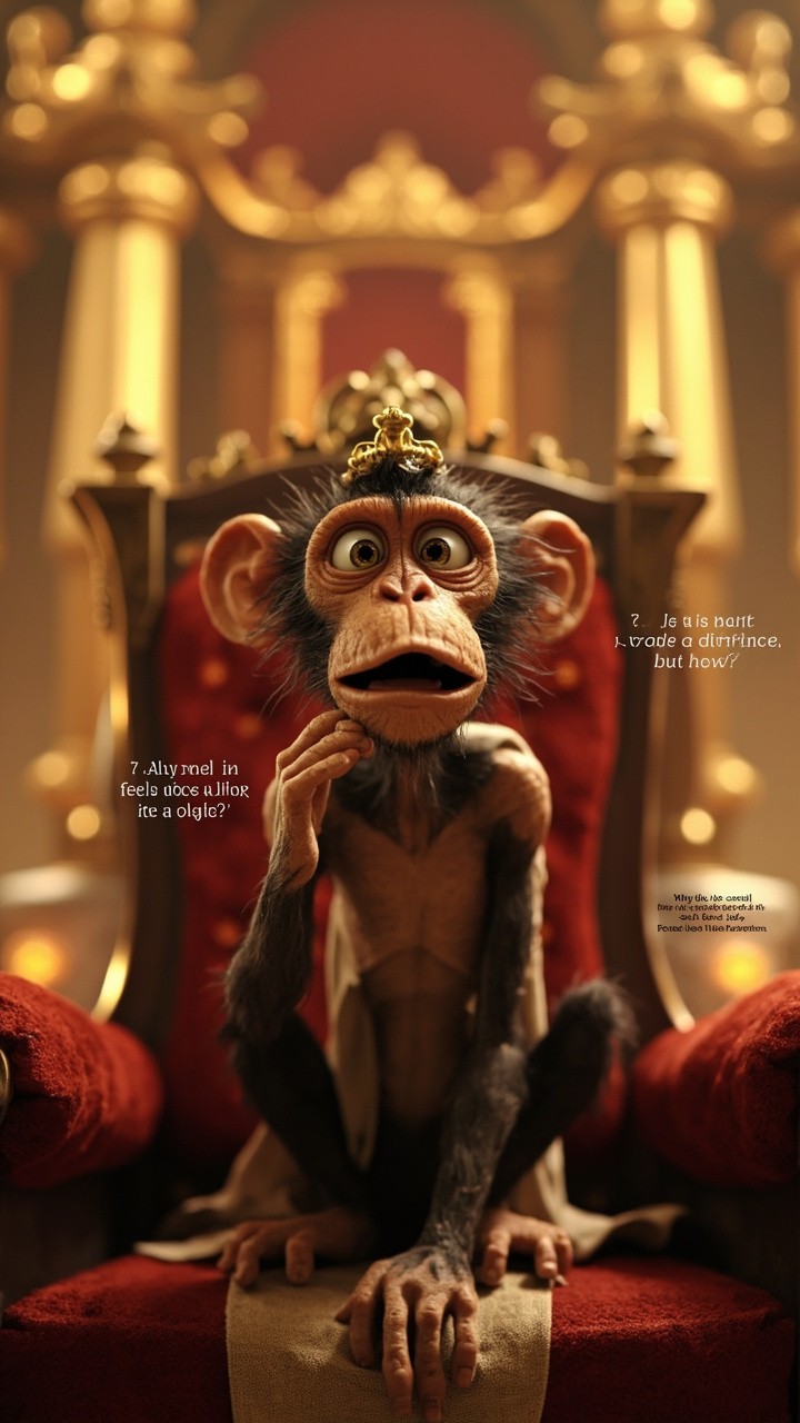 Saddened Monkey King Addressing His Court