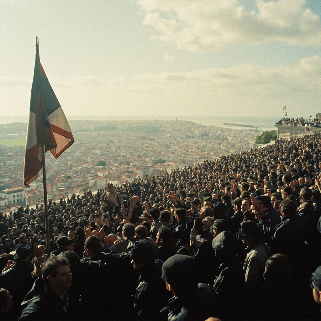 Salazar Rally and Lisbon View Pre-WW2