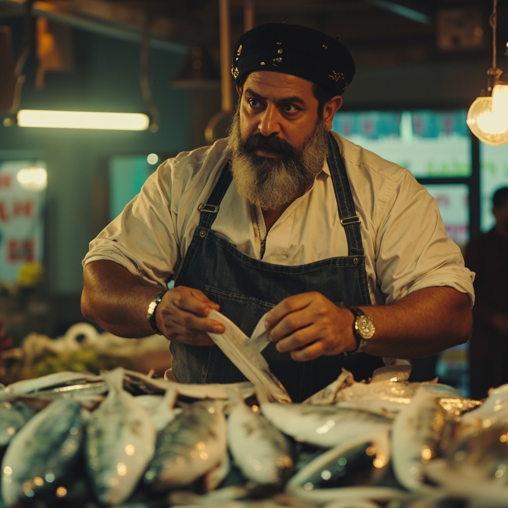 Salman Khan Selling Fish at a Market