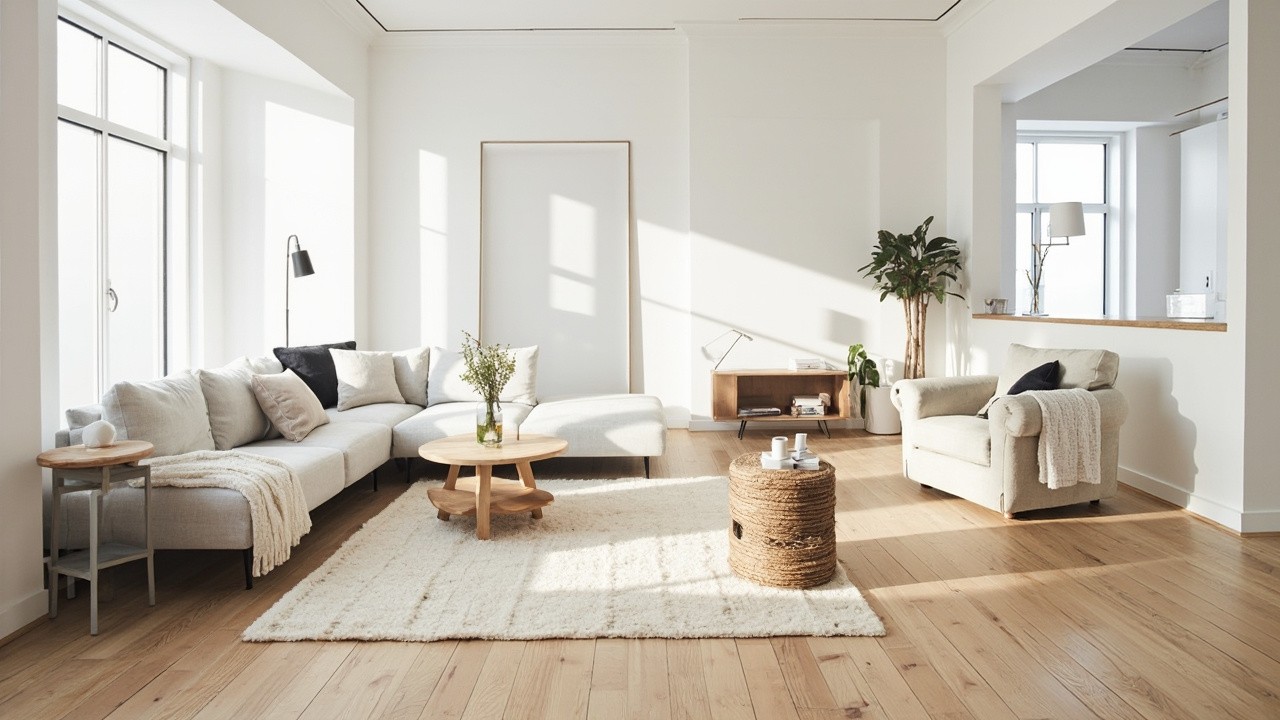 Scandinavian Living Room with Designer Furniture