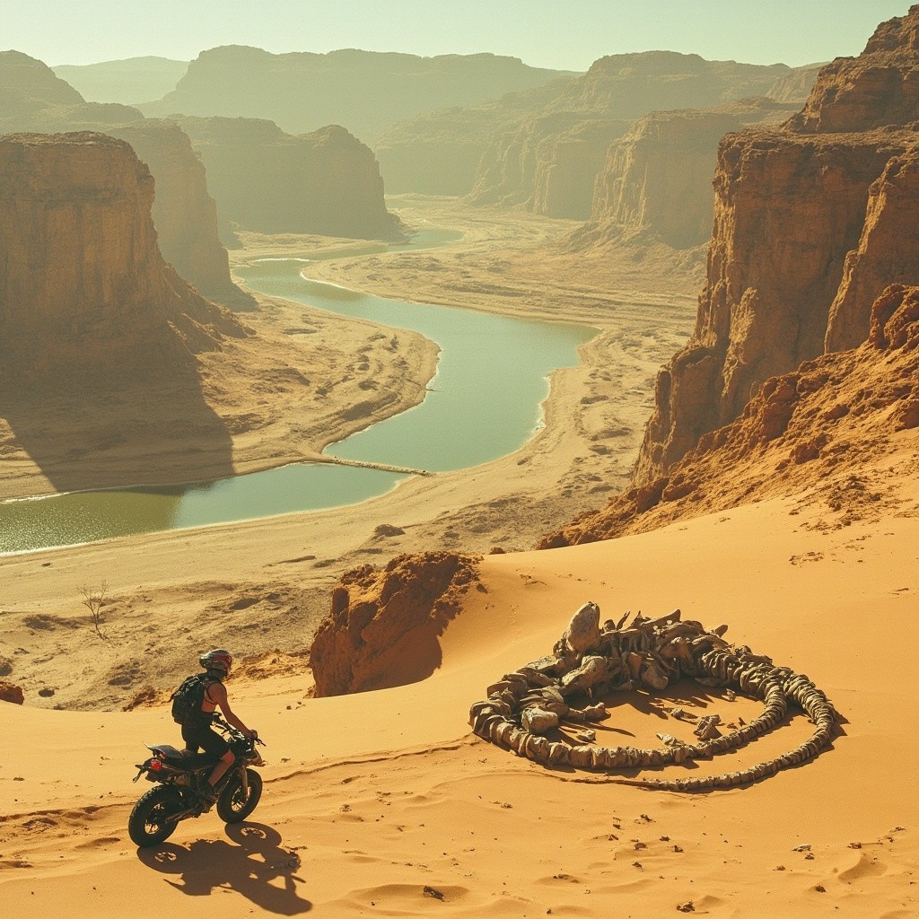Scavenger Searching Desert in Post-Water-Crisis Future