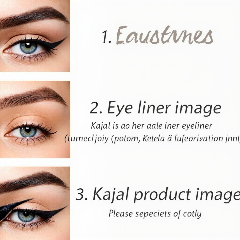 Separate Images of Eye Makeup Products