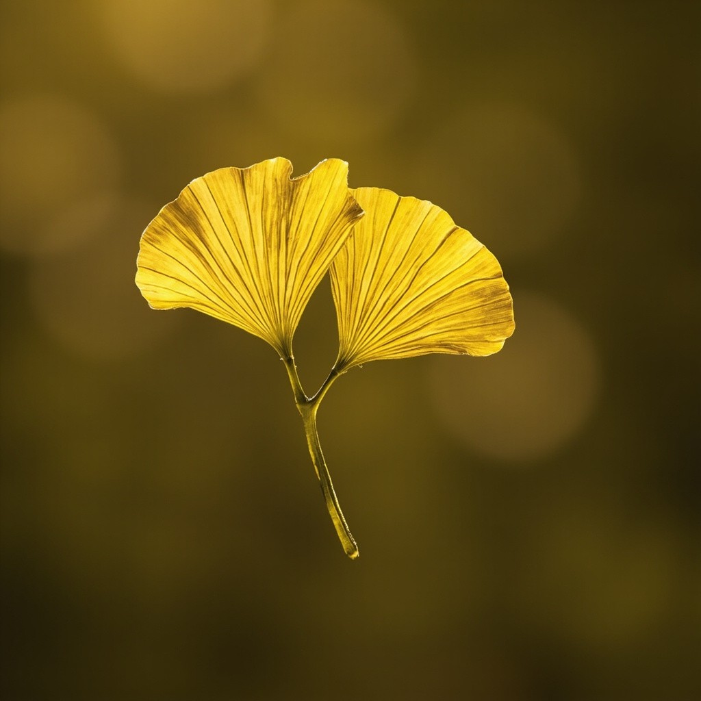 Simple and Stylish Yellow Ginkgo Leaves Background