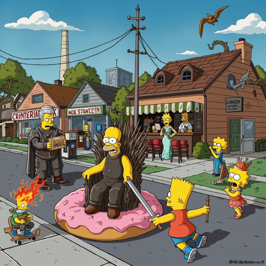 Simpsons Meet Game of Thrones in Springfield Afternoon