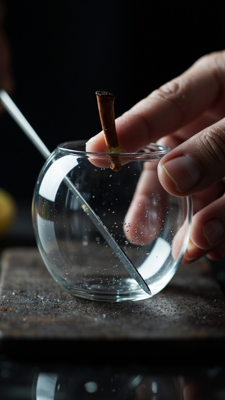 Slicing Crystal Glass Apple in 8K ASMR Video