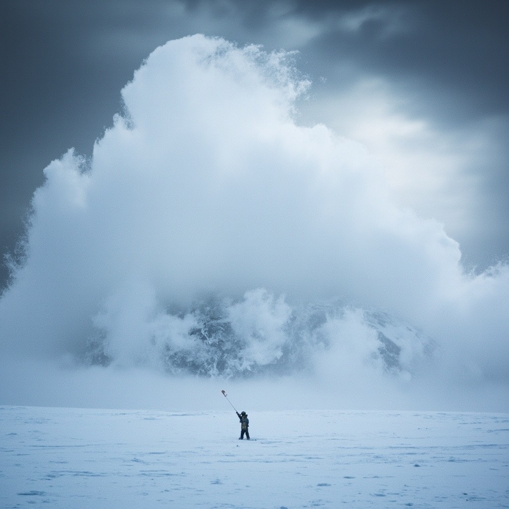 Slow-Motion Blizzard with Extreme Katabatic Winds