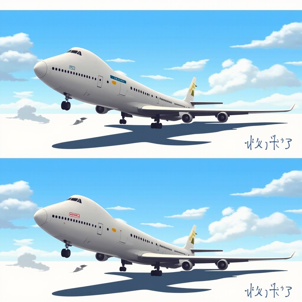 Spot the Differences: Airplane Picture Puzzle