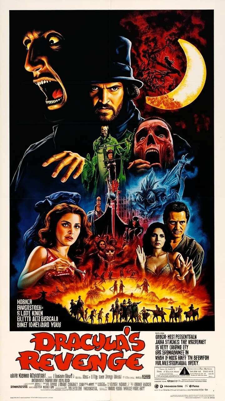 The 1980 Indian Horror Film 'Dracula Ka Badla' Poster
