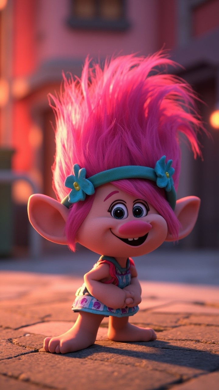 The 3D Poppy Character from Trolls