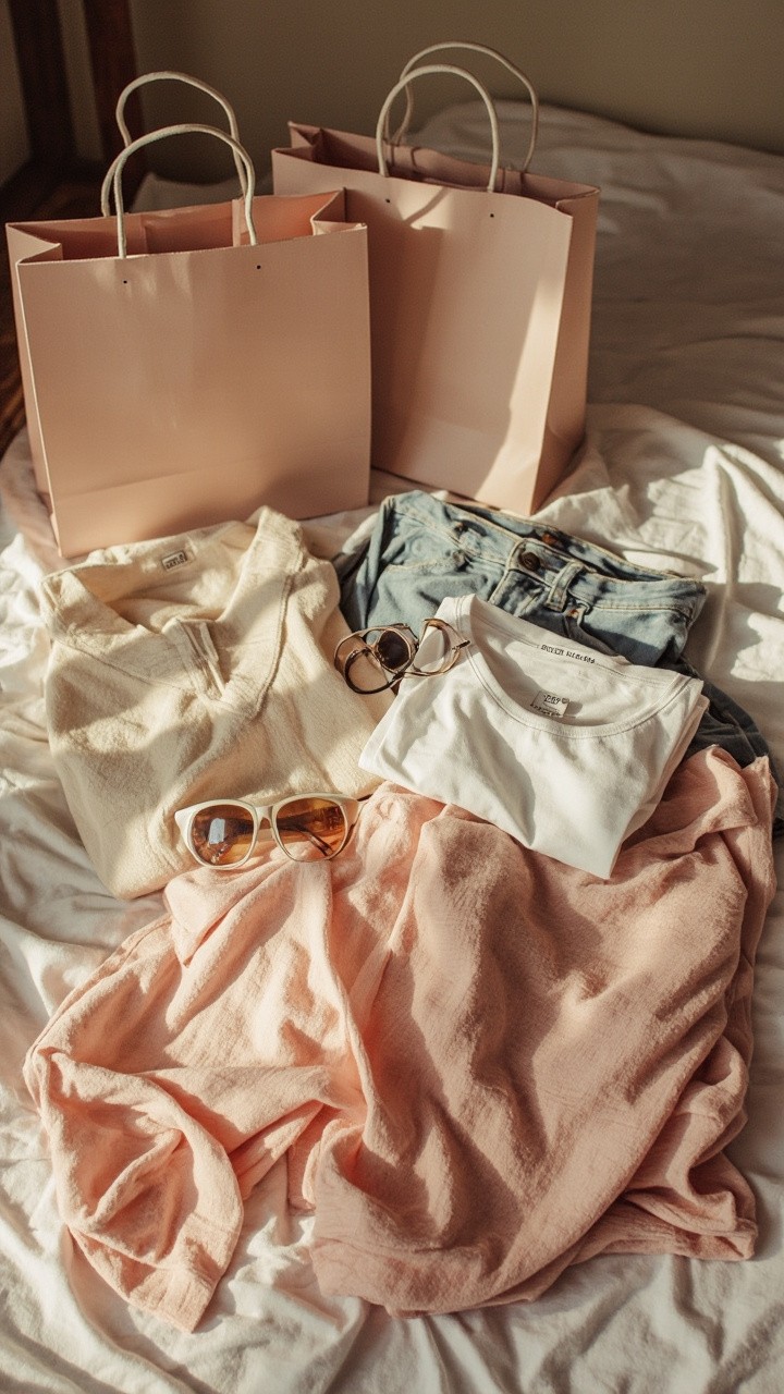 The Aesthetic High-Street Fashion Haul on Bed