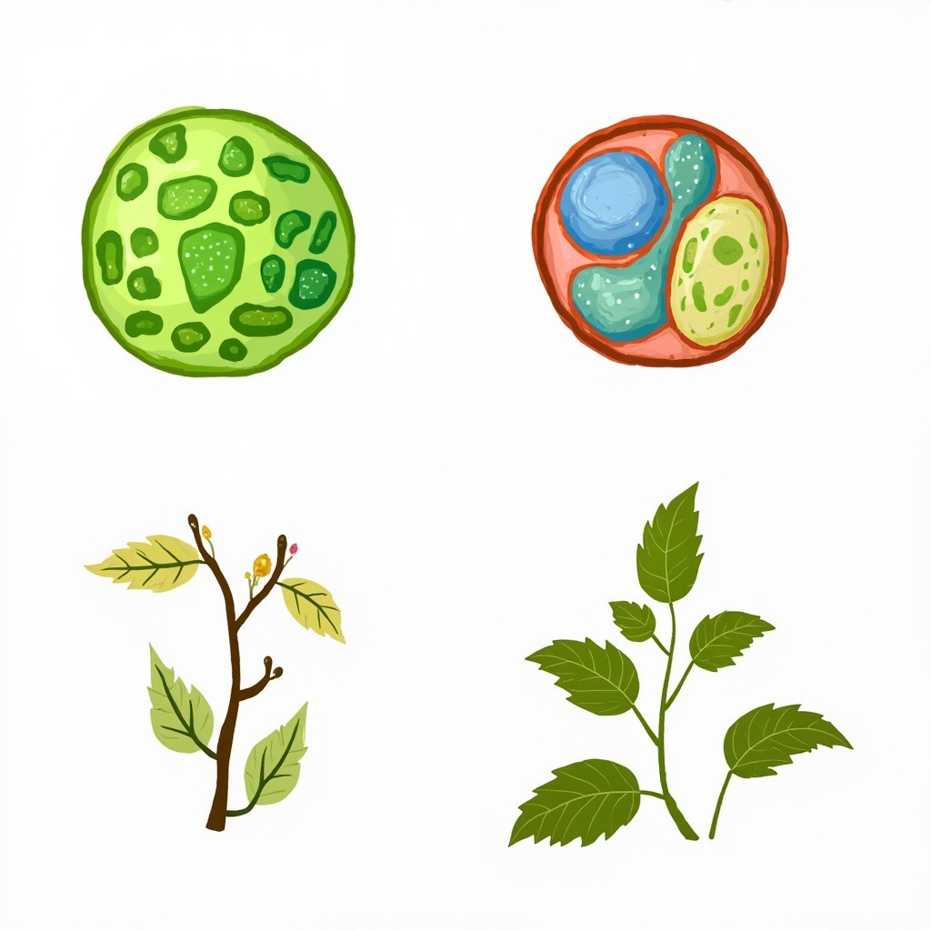 The Animal, Plant, and Prokaryotic Cells Diagram