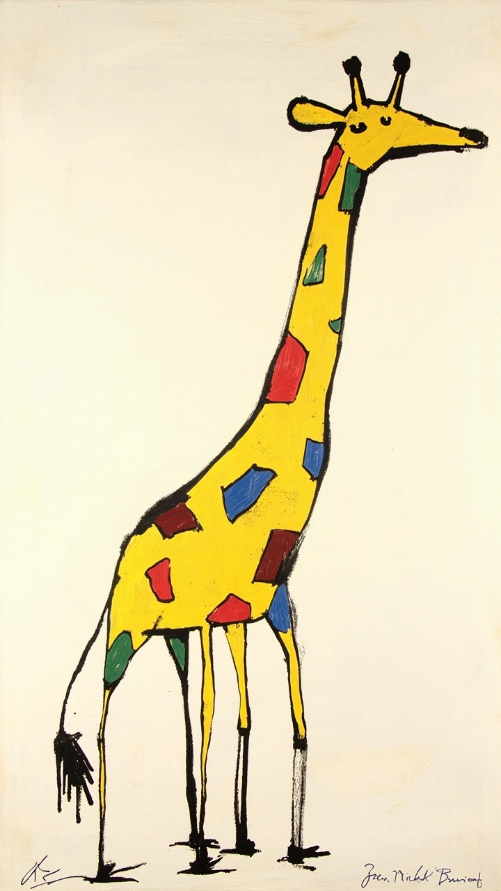 The Astonishing Retro Giraffe Masterpiece by Basquiat and Haring